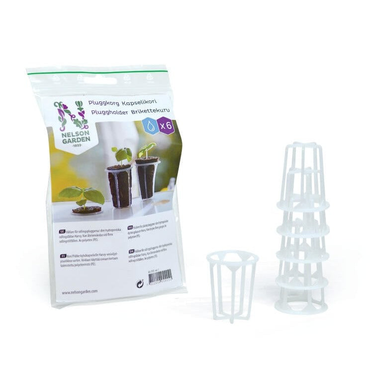 Pluggkorg för hydroponisk odling 6st.